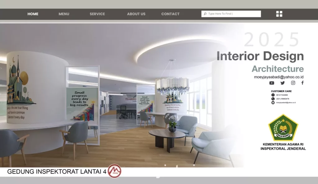 DESAIN INTERIOR KANTOR KEMENAG GEDUNG ISPEKTORAT LT 3,4,5
