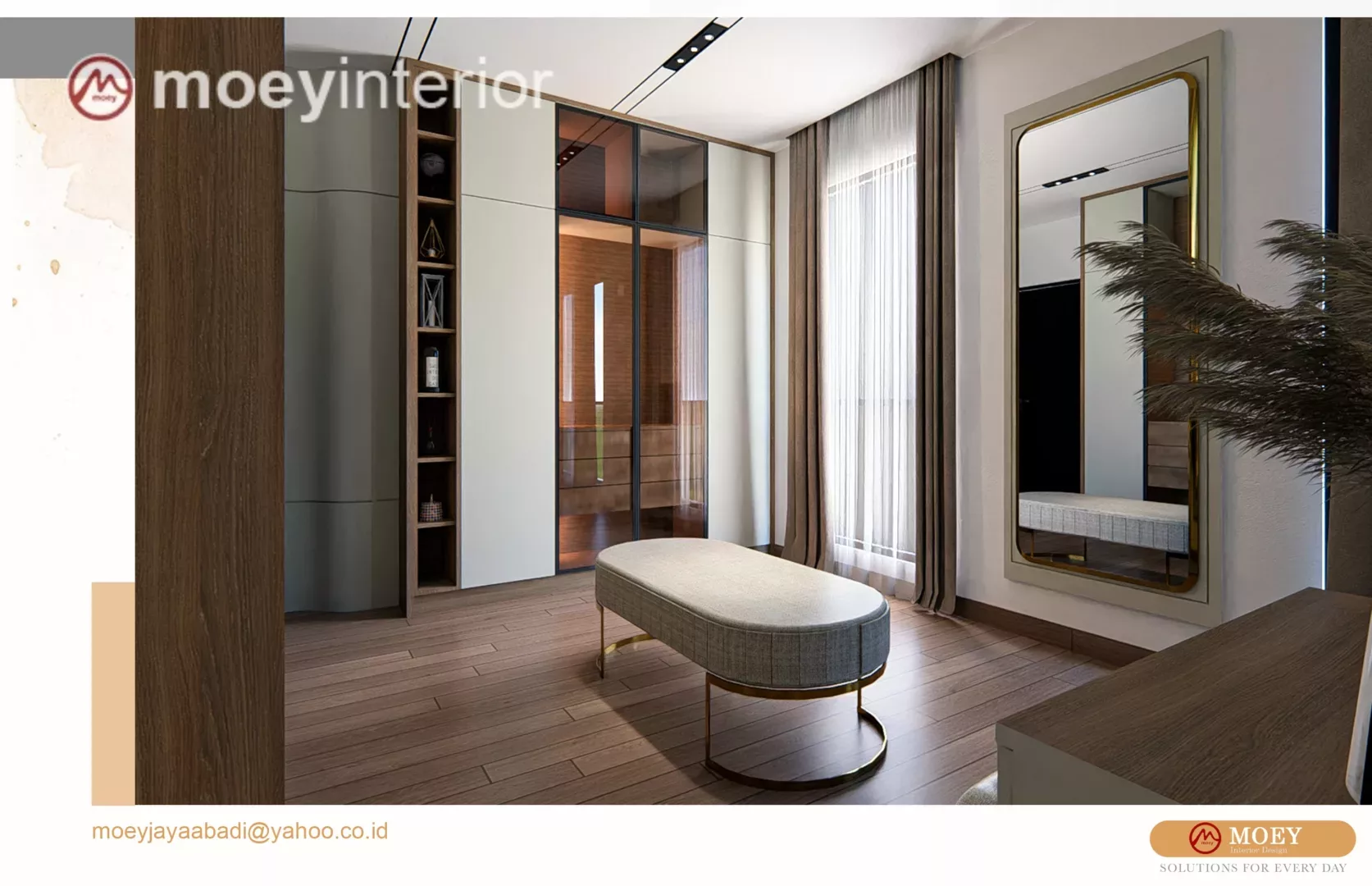Dressing area Bu Vivit - jasa interior rumah Jakarta terbaik