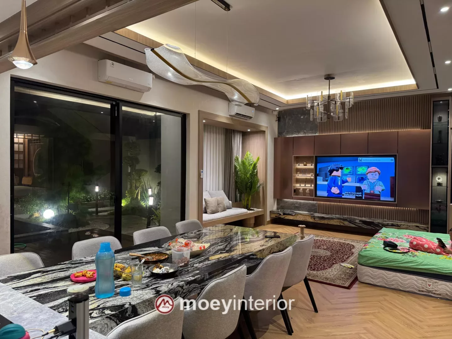 Living room interior modern Japanese style Pak Aniq Cikupa