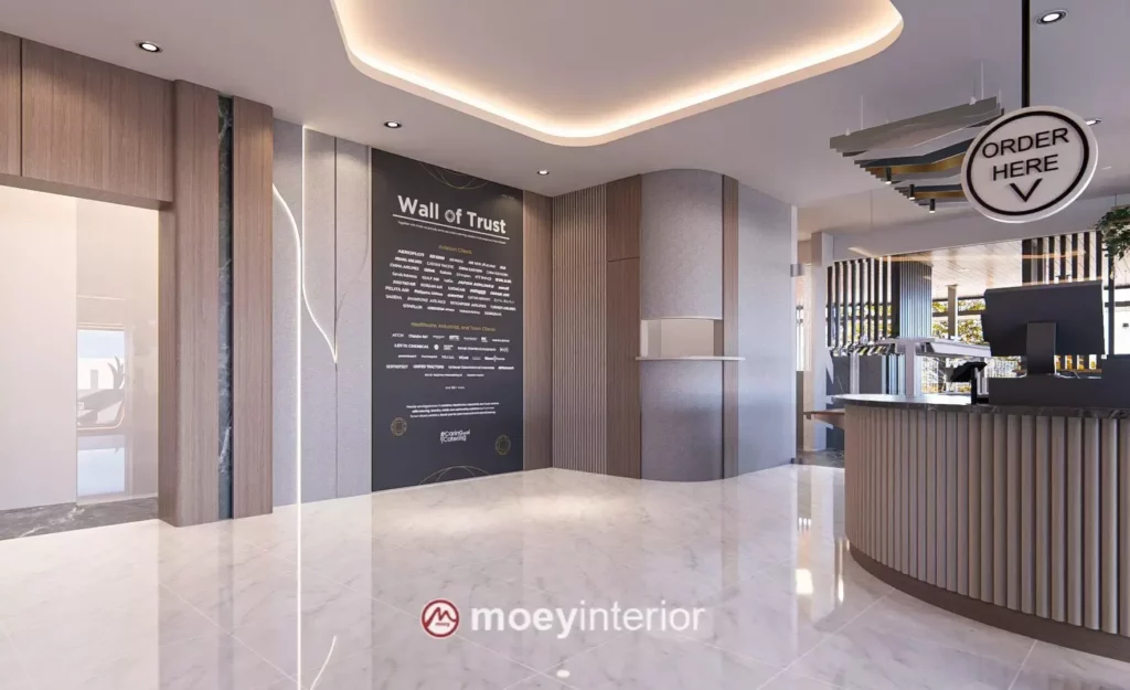 receptionis Interior Kantor ACS Aerofood